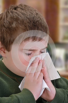 Child Blowing Nose