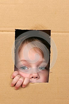 Child in box