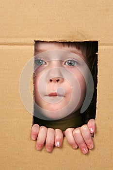 Child in box