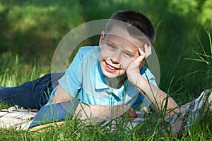 child boy read Holy bible