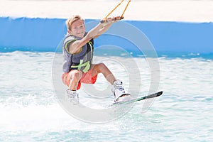 child boy wake boarding