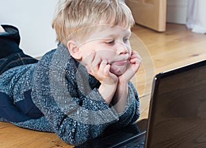 Child browsing the internet