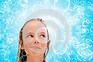 Child and bubbles