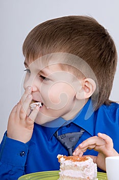 Child with cake