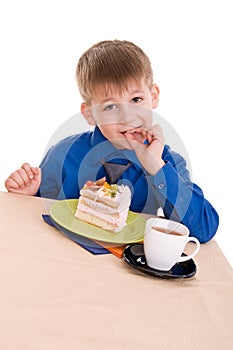 Child with cake