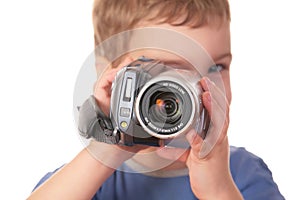 Child with camcorder