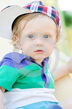 Child with cap