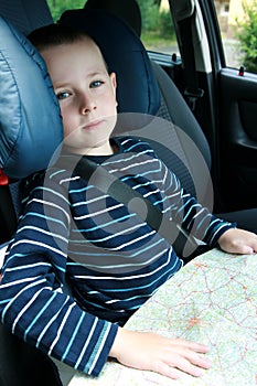 Child in car safety seat