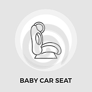 Child Car Seat Flat Icon
