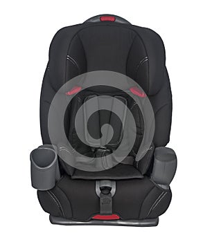 Child car seat on a white background
