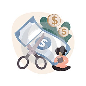 Child care expense deduction abstract concept vector illustration.