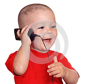Child with cell phone
