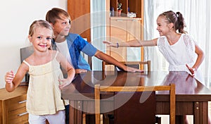 Child chasing other kids to tag or touch them