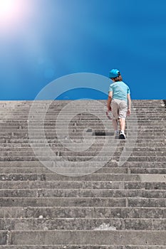 Child climbing stairs