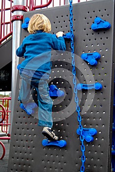 Child Climbing Wall