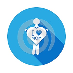 the child confesses the mother\'s love icon. Element of mothers day icon. Premium quality graphic design icon. Signs and symbols