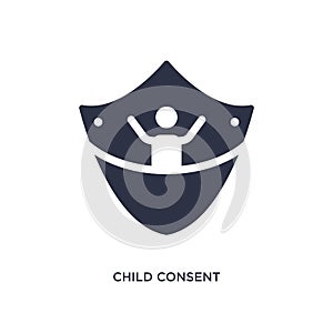 child consent icon on white background. Simple element illustration from gdpr concept