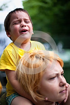 Child crying sad