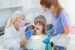 Child at the dentist