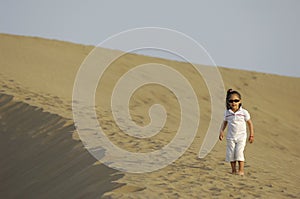 Child in desert