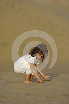 Child in desert