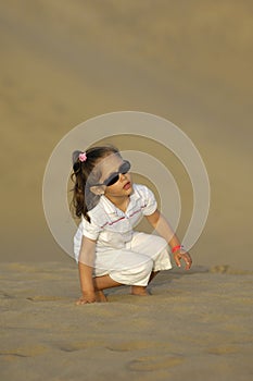 Child in desert