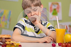 Child dislike healthy lunch