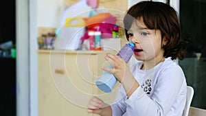 child does self nasal washing or nasal shower alone with special wireless device