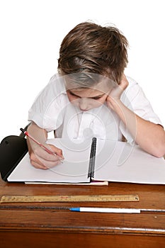 Child doing schoolwork