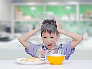 Child don`t want to eat food for lunch