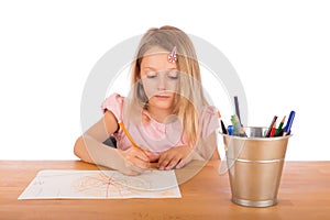 Child draw a picture