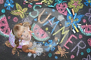 Child drawing summer img