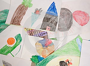 Child drawings photo