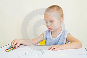 Child draws