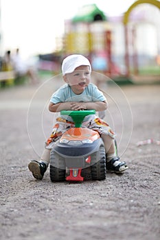 Child drives toy Quad Bike