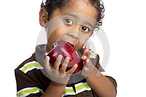 Child Eating Apple