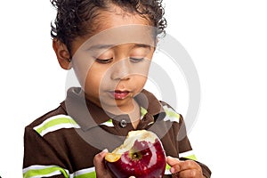 Child Eating Apple