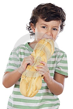 Child eating bread