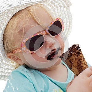 Child eating ice cream