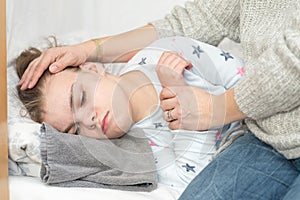 A child with epilepsy during a seizure