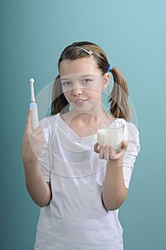 Child expressing healthy teeth