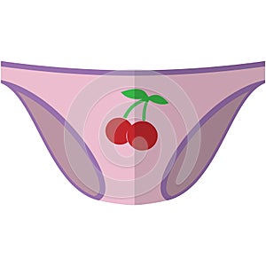Child fabric panties undies vector isolated on white photo