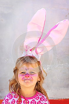 Child facepaint easter bunny