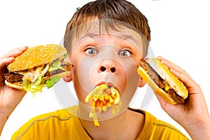 Child and fast food