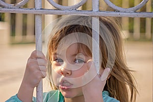 Child on the fence