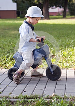 Child with first bike