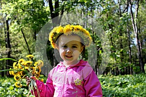 Child with flowers