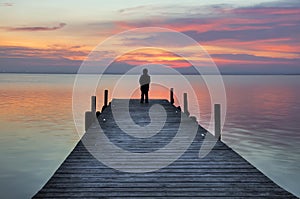 The child forehead the lake