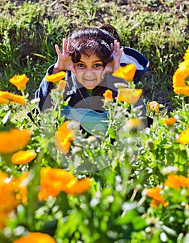 Child in the garden