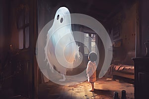 Child ghost scary. Generate Ai